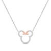 Disney Treasures Minnie Mouse 0.18 CT. T.W. Diamond Outline Necklace in Sterling Silver and 10K Rose Gold