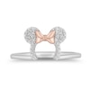 Thumbnail Image 4 of Disney Treasures Minnie Mouse 0.085 CT. T.W. Diamond Ears Ring in Sterling Silver and 10K Rose Gold - Size 7