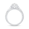 1.45 CT. T.W. Multi-Diamond Double Marquise Frame Triple Row Shank Engagement Ring in 14K White Gold