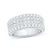 Thumbnail Image 1 of 1.95 CT. T.W. Princess-Cut and Round Diamond Multi-Row Anniversary Band in 14K White Gold