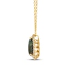 Le Vian® Pear-Shaped Green Chalcedony and 0.34 CT. T.W. Nude Diamond™ Frame Pendant in 14K Honey Gold™ - 19”