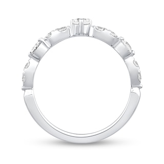 0.58 CT. T.W. Diamond Contour Band in 14K White Gold