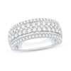 Thumbnail Image 1 of 0.95 CT. T.W. Diamond Multi-Row Anniversary Band in 10K White Gold