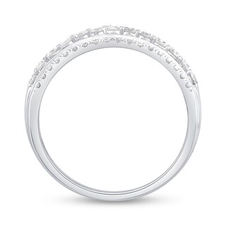 0.95 CT. T.W. Diamond Multi-Row Anniversary Band in 10K White Gold