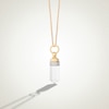 Thumbnail Image 1 of Limor Freeform White Quartz and 0.145 CT. T.W. Diamond Obelisk Drop Pendant in 10K Gold