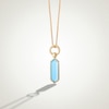 Thumbnail Image 1 of Limor Mindful Jewellery Guidestones Elongated Hexagon Swiss Blue Topaz Solitaire Drop Pendant in 10K Gold