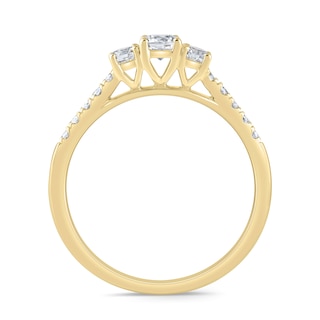 0.50 CT. T.W. Diamond Past Present Future® Engagement Ring in 10K Gold