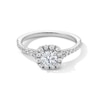 1.00 CT. T.W. Certified Lab-Created Diamond Cushion Frame Engagement Ring in 14K Gold (F/VS2