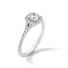 1.00 CT. T.W. Certified Lab-Created Diamond Cushion Frame Engagement Ring in 14K Gold (F/VS2