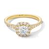 Thumbnail Image 1 of 1.00 CT. T.W. Certified Lab-Created Diamond Cushion Frame Engagement Ring in 14K Gold (F/VS2)