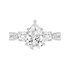 2.75 CT. T.W. Pear-Shaped and Round Certified Lab-Created Diamond Three Stone Engagement Ring in 14K White Gold (F/VS2)