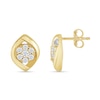 0.23 CT. T.W. Multi-Diamond Crossover Frame Stud Earrings in 10K Gold