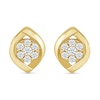 0.23 CT. T.W. Multi-Diamond Crossover Frame Stud Earrings in 10K Gold