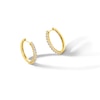 Thumbnail Image 1 of 1.00 CT. T.W. Certified Lab-Created Diamond Hoop Earrings in Sterling Silver with 10K Gold Plate (F/SI2)