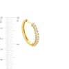 Thumbnail Image 2 of 1.00 CT. T.W. Certified Lab-Created Diamond Hoop Earrings in Sterling Silver with 10K Gold Plate (F/SI2)