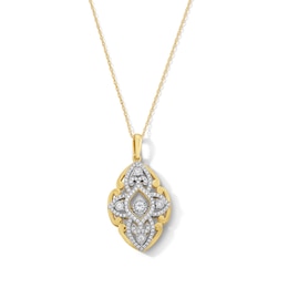 Unstoppable Love™ 0.50 CT. T.W. Diamond Mosaic Marquise Frame Pendant in 10K Gold