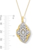 Thumbnail Image 3 of Unstoppable Love™ 0.50 CT. T.W. Diamond Mosaic Marquise Frame Pendant in 10K Gold