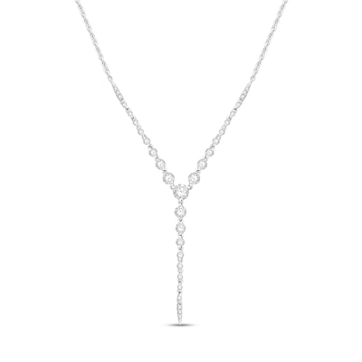 Shooting Star 1.00 CT. T.W. Certified Lab-Created Diamond "Y" Necklace in Sterling Silver (F/VS2)