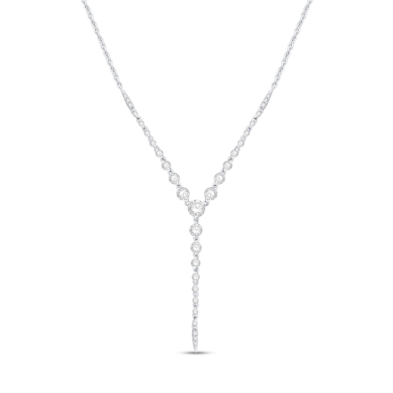 Shooting Star 1.00 CT. T.W. Certified Lab-Created Diamond "Y" Necklace in Sterling Silver (F/VS2)