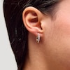 Thumbnail Image 2 of Shooting Star 0.50 CT. T.W. Certified Lab-Created Diamond Seven Stone Hoop Earrings in 10K Gold (F/VS2)