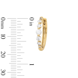 Shooting Star 0.50 CT. T.W. Certified Lab-Created Diamond Seven Stone Hoop Earrings in 10K Gold (F/VS2)