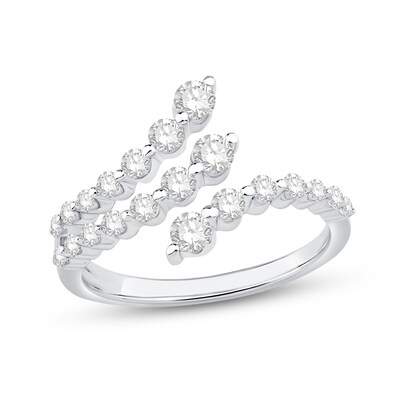 Shooting Star 0.70 CT. T.W. Certified Lab-Created Diamond Split Bypass Ring in 10K Gold (F/VS2