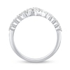 Thumbnail Image 2 of Shooting Star 0.70 CT. T.W. Certified Lab-Created Diamond Split Bypass Ring in 10K White Gold (F/VS2)