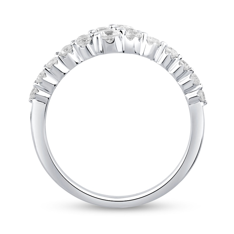 Main Image 2 of Shooting Star 0.70 CT. T.W. Certified Lab-Created Diamond Split Bypass Ring in 10K White Gold (F/VS2)