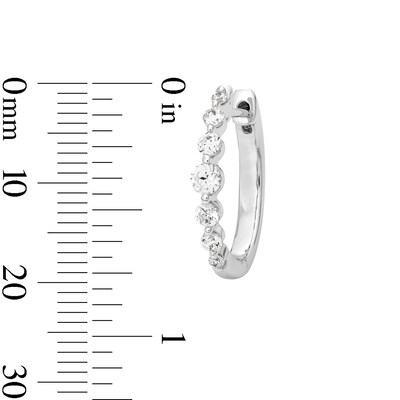 Shooting Star 0.50 CT. T.W. Certified Lab-Created Diamond Seven Stone Hoop Earrings in Sterling Silver (F/VS2)