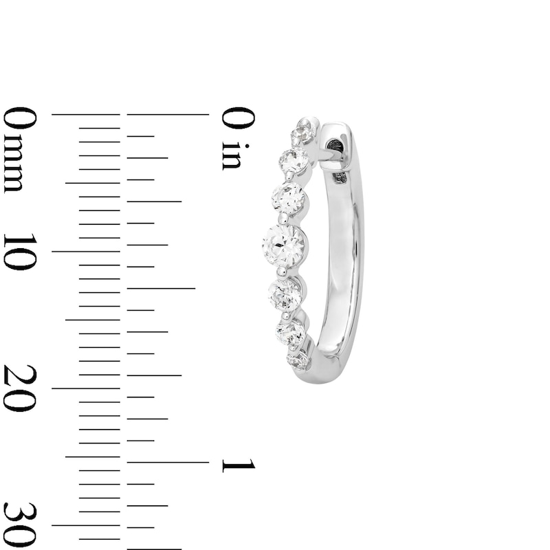 Shooting Star 0.50 CT. T.W. Certified Lab-Created Diamond Seven Stone Hoop Earrings in Sterling Silver (F/VS2)