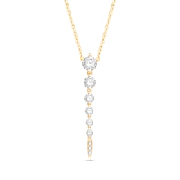 Shooting Star 0.50 CT. T.W. Journey Certified Lab-Created Diamond Vertical Drop Necklace in 10K Gold (F/VS2)