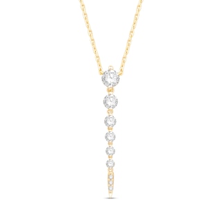 Shooting Star 0.50 CT. T.W. Journey Certified Lab-Created Diamond Vertical Drop Necklace in 10K Gold (F/VS2