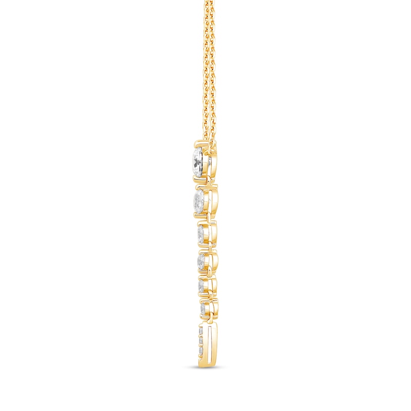 Shooting Star 0.50 CT. T.W. Journey Certified Lab-Created Diamond Vertical Drop Necklace in 10K Gold (F/VS2