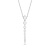 Thumbnail Image 1 of Shooting Star 0.50 CT. T.W. Journey Certified Lab-Created Diamond Vertical Drop Necklace in 10K White Gold (F/VS2)