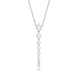 Shooting Star 0.50 CT. T.W. Journey Certified Lab-Created Diamond Vertical Drop Necklace in 10K White Gold (F/VS2)