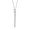 Thumbnail Image 3 of Shooting Star 0.50 CT. T.W. Journey Certified Lab-Created Diamond Vertical Drop Necklace in 10K White Gold (F/VS2)