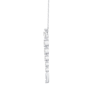 Shooting Star 1.00 CT. T.W. Journey Certified Lab-Created Diamond Vertical Drop Necklace in Sterling Silver (F/VS2)