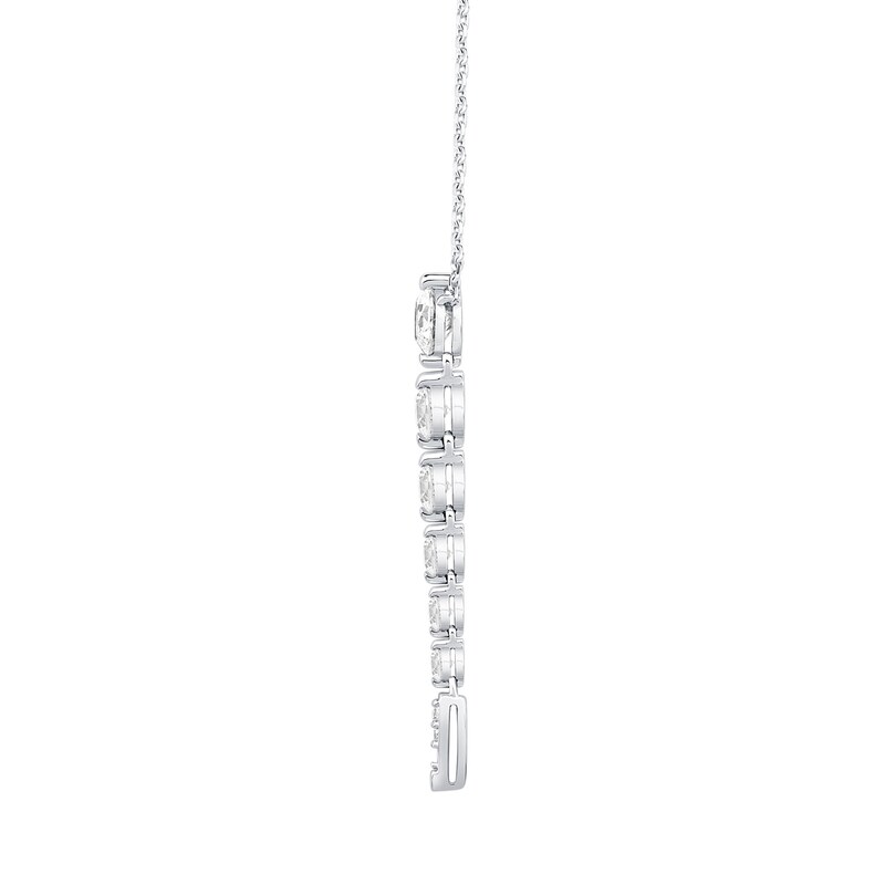 Shooting Star 1.00 CT. T.W. Journey Certified Lab-Created Diamond Vertical Drop Necklace in Sterling Silver (F/VS2)