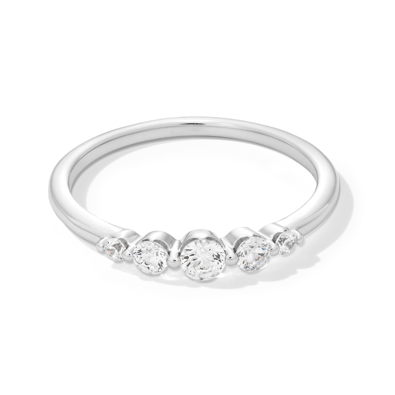 Main Image 1 of Shooting Star 0.30 CT. T.W. Certified Lab-Created Diamond Five Stone Band in 10K Gold (F/VS2)