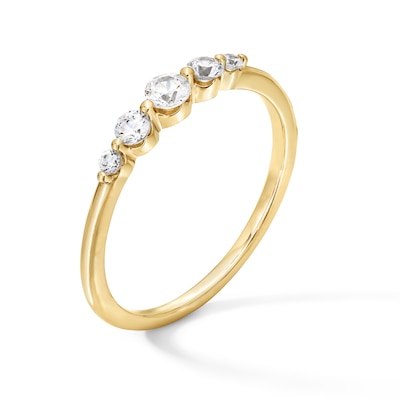 Shooting Star 0.30 CT. T.W. Certified Lab-Created Diamond Five Stone Band in 10K Gold (F/VS2