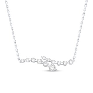 Shooting Star 0.50 CT. T.W. Journey Certified Lab-Created Diamond Bypass Necklace in 10K White Gold (F/VS2)