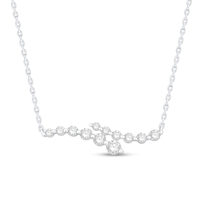 Shooting Star 0.50 CT. T.W. Journey Certified Lab-Created Diamond Bypass Necklace in 10K White Gold (F/VS2)