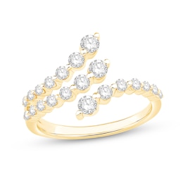 Shooting Star 0.70 CT. T.W. Certified Lab-Created Diamond Split Bypass Ring in 10K Gold (F/VS2)