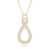 Thumbnail Image 1 of 0.29 CT. T.W. Diamond Double Infinity Pendant in 10K Gold