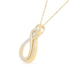 Thumbnail Image 2 of 0.29 CT. T.W. Diamond Double Infinity Pendant in 10K Gold