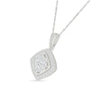 Thumbnail Image 3 of 0.96 CT. T.W. Multi-Diamond Cushion-Shaped Frame Pendant and Stud Earrings Set in 10K White Gold