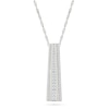 Thumbnail Image 1 of 0.23 CT. T.W. Diamond Alternating Multi-Row Bar Drop Pendant in 10K White Gold