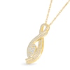 0.95 CT. T.W. Oval-Shaped Multi-Diamond Frame Double Infinity Pendant in 10K Gold