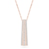 0.23 CT. T.W. Diamond Alternating Multi-Row Bar Drop Pendant in 10K Rose Gold