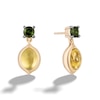 Limor Oval Lemon Quartz and Green Tourmaline Drop Earrings in Sterling Silver with 24K Gold Plate